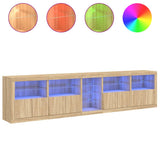 Sideboard with LED Lights Sonoma Oak 283x37x67 cm 3209025