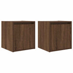 ZNTS Wall-Mounted Bedside Cabinets 2 pcs Brown Oak 38x34x40 cm 861242