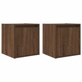 ZNTS Wall-Mounted Bedside Cabinets 2 pcs Brown Oak 38x34x40 cm 861242