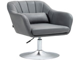 Swivel Microfibre Accent Chair for Living Room Contemporary Vanity Armchair with Adjustable Height T3398P329611
