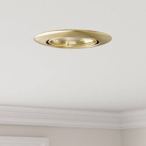 ZNTS Recessed Spotlights 24 pcs Round GU10 Gold Ø90 mm Steel 4108166