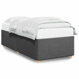 ZNTS Bed Frame without Mattress Dark Grey Single Fabric 3284764