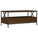 ZNTS Coffee Table Brown Oak 100x51x45 cm Engineered Wood 835303