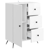 Sideboard High Gloss White 66 x 34.5 x 90 cm Engineered Wood 895549