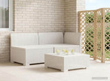 2-Seater Garden Sofa Rattan Look PP White 8011922