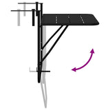 Hanging Balcony Table Folding Black 60 x 39 x 65 cm Steel 42008075