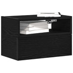 ZNTS Wall-mounted Bedside Cabinets 2 pcs Black 45x26x28.5 cm 858599