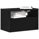 ZNTS Wall-mounted Bedside Cabinets 2 pcs Black 45x26x28.5 cm 858599