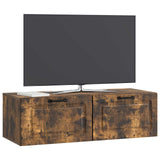 Wall-Mounted TV Cabinet Wall-mounted Smoked Oak 98 x 41 x 30 cm 899380
