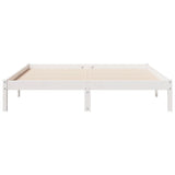 Extra Long Bed Frame without Mattress White 140x220 cm Solid Wood Pine 852421