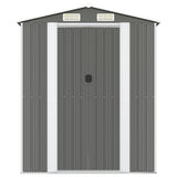 Garden Shed Light Grey 192x772x223 cm Galvanised Steel 3147445