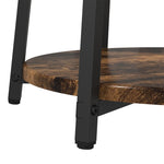 ZNTS Side Table 2 pcs Smoked Oak Engineered Wood and Metal 869704