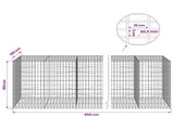 Gabion with 3.5 mm Wire and 5x10 cm Mesh 850x100x100 cm 3462923