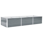 ZNTS Garden Raised Bed Galvanised Steel 240x80x45 cm Grey 44842