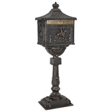 Standing Mailbox Bronze 42.5 x 29.5 x 117 cm Cast Aluminum 42023495