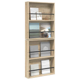 Magazine Rack 2 pcs Sonoma Oak 60 x 12 x 70 cm Engineered Wood 890831