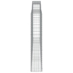 Arched Gabion Baskets 3 pcs 400x30x160/180 cm Galvanised Iron 3146906