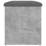 Storage Bench Concrete Grey 62x42x45 cm Engineered Wood 835043
