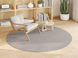 Area Rugs Round LUGO Cream and Taupe 120 CM Polyester 42022710