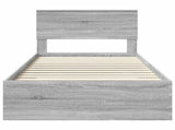Bed Frame with Drawer Grey Sonoma 100 x 200 cm Engineered Wood 3410936