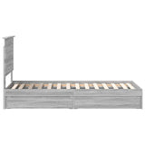 Storage Bed with Drawer Grey Sonoma 75 x 190 cm Engineered Wood 3411262