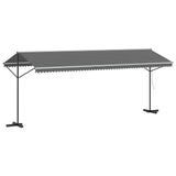 Free Standing Awning Grey 6 x 3 m Polyester 42033634