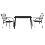 Garden Dining Set Anthracite Powder-Coated Steel Medium Stackable 3187969
