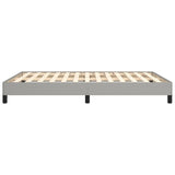 Bed Frame without Mattress Light Grey 135x190 cm Double Double Fabric 349824