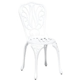 Garden Bistro Set 3 pcs White Aluminium 42002384