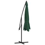 Cantilever Garden Parasol Solid green Polyester canopy Large 42197