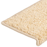 Stair Mats 10 pcs 65x21x4 cm Cream Rectangular Edge 149823