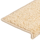 Stair Mats 10 pcs 65x21x4 cm Cream Rectangular Edge 149823