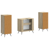 2 Piece Bathroom Cabinet Set BREDA Sonoma Oak Engineered Wood 3418046