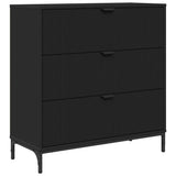 Sideboard with Drawer Black 79.5 x 33 x 82 cm Engineered Wood 883435