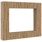 ZNTS TV Cabinet with Storage with Door 8 pcs Brown 221 x 30 x 180 cm Wood 3393455