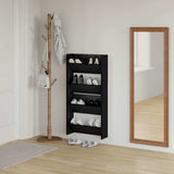 Shoe Cabinet 2 pcs Black Oak 60 x 18 x 60 cm Engineered Wood 875145