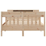 ZNTS Bookcase Bed without Mattress 140x190cm Solid Wood Pine 3323188