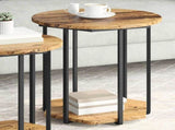 Side Table Set with Shelf 2 pcs Brown 869718