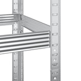 3-Layer Tyre Shelf Silver 110x40x200 cm Steel 4016970