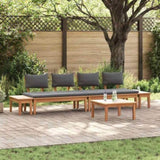 Garden Sofa Set 5 pcs Brown and Grey 3356873