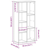 Bookcase Black Oak 50x25x104 cm Engineered Wood 862470
