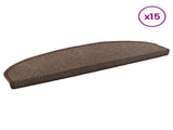 Self-adhesive Stair Mats 15 pcs Coffee Brown 80 x 24.5 x 3.5 cm 42038639