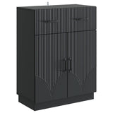 Sideboard with Drawer Black 66 x 34.5 x 87 cm Engineered Wood 895326