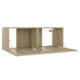 3 Piece TV Cabinet Set Sonoma Oak Engineered Wood 3078973