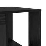 Desk with Shelf Black Oak 130 x 50.5 x 75 cm Engineered Wood 869499