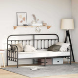 Daybed Frame Black 75 x 190 cm Powder-Coated Steel 42002628