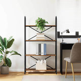 Bookshelf 4-Tier 80 x 30 x 146 cm Engineered wood Old Wood 879897