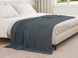 Throw Blankets 6 pcs Dark Grey 210 x 140 cm Fleece 42017143