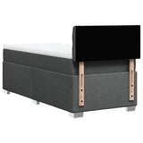 Box Spring Bed with Mattress Dark Grey 100x200 cm Fabric 3285807