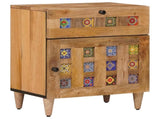 Bedside Cabinet Natural 50 x 33 x 60 cm Solid Mango Wood 4018268